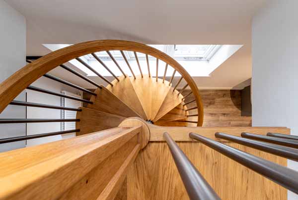 Timber Spiral Staircase
